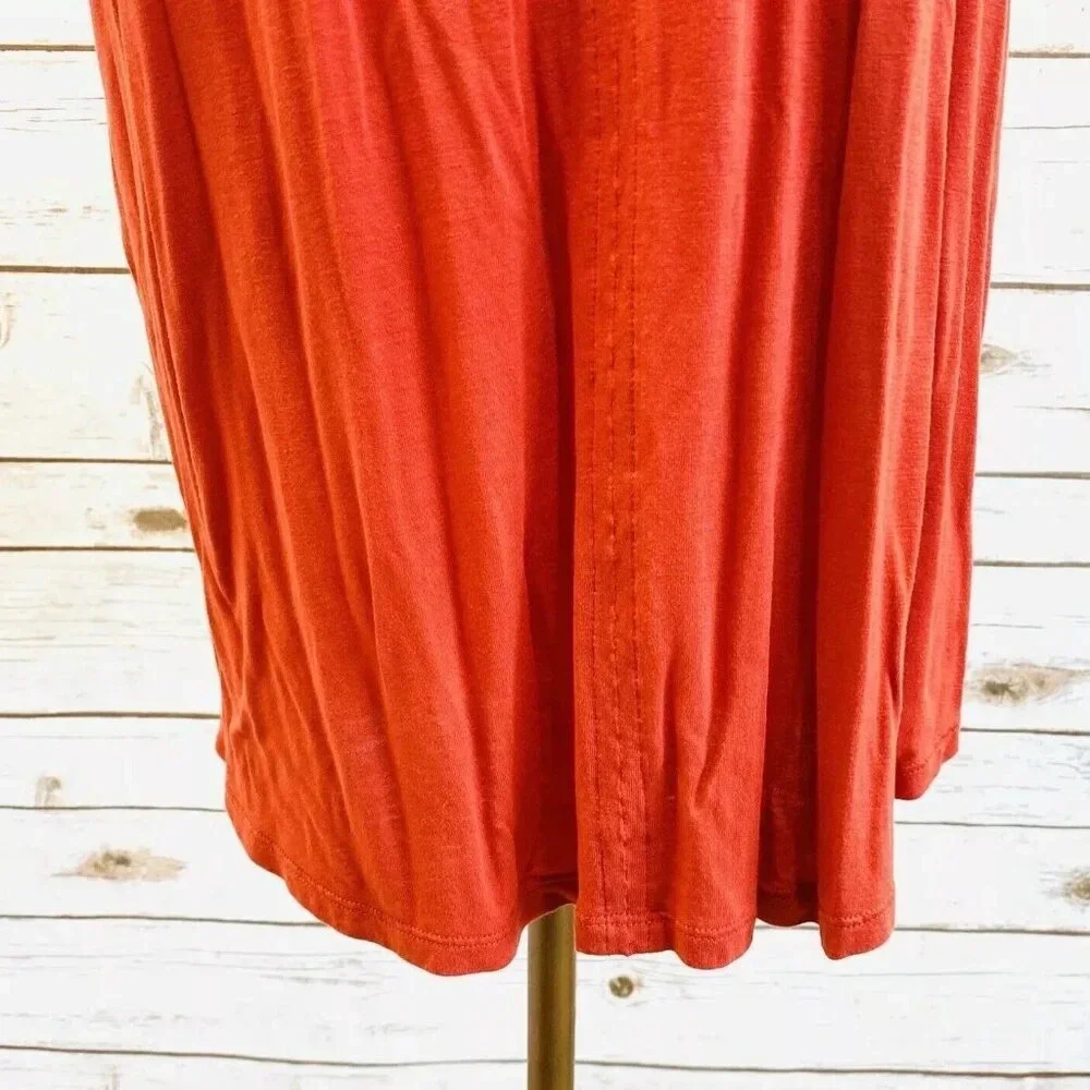 LOFT Women Short Sleeve Pullover Boat Neck Coral Casual Shirt Top Size Small - Picture 7 of 11